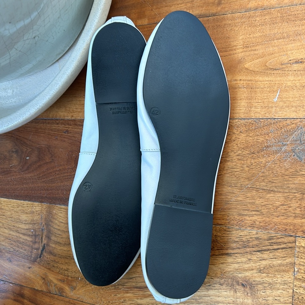 EUC French Sole New York FS/NY ballet flats white 42 or 10.5 - Picture 2 of 7